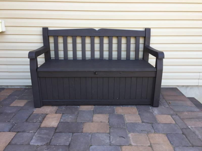 Keter Eden Outdoor Resin Storage Bench All Weather Plastic