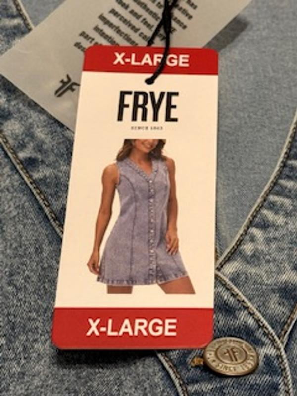 sam's club denim dress Frye Women's Belted Denim Mini Dress