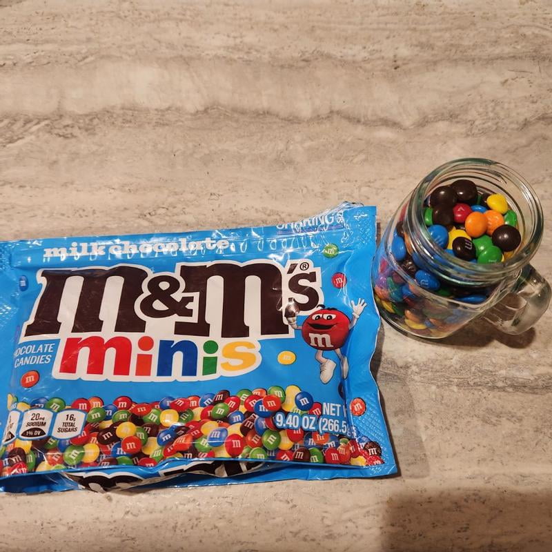 M&M's Bulk MINIS Milk Chocolate Candy, Family Size - 18 oz Bag