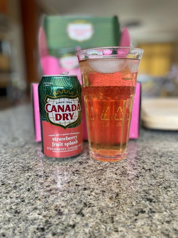 Canada Dry Caffeine Free Fruit Splash Strawberry Ginger Ale Soda