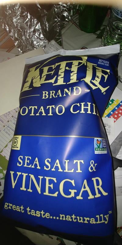 Kettle Brand Potato Chips Sea Salt And Vinegar Kettle Chips 8 5 Oz Walmart Com Walmart Com