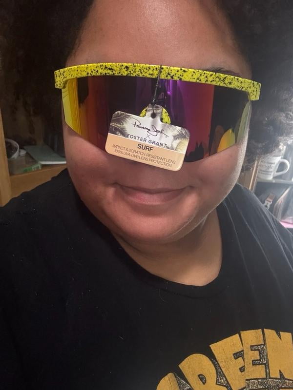 Panama Jack x Foster Grant Yellow Wraparound men's Sunglasses