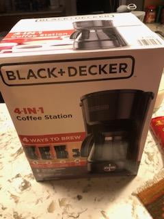 Black & Decker 4-in-1 5-Cup Blk Stainless Steel Drip Coffee Maker*Bonus*  Grinder