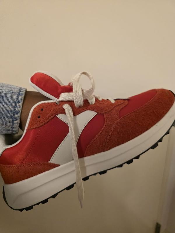No Boundaries Red Retro Jogger Sneakers Mens 12 Genuine Leather Memory Foam NEW Customer reviews for No Boundaries Men main image 4