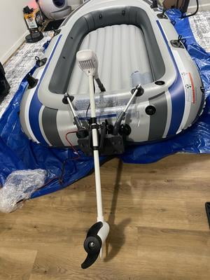 Intex Excursion 4 Inflatable Boat Set, Fishing, Rafting, 2 Oars