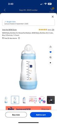 o9jy…mam MAM Baby Bottles for Breastfed Babies, MAM Baby Bottles Anti-Colic