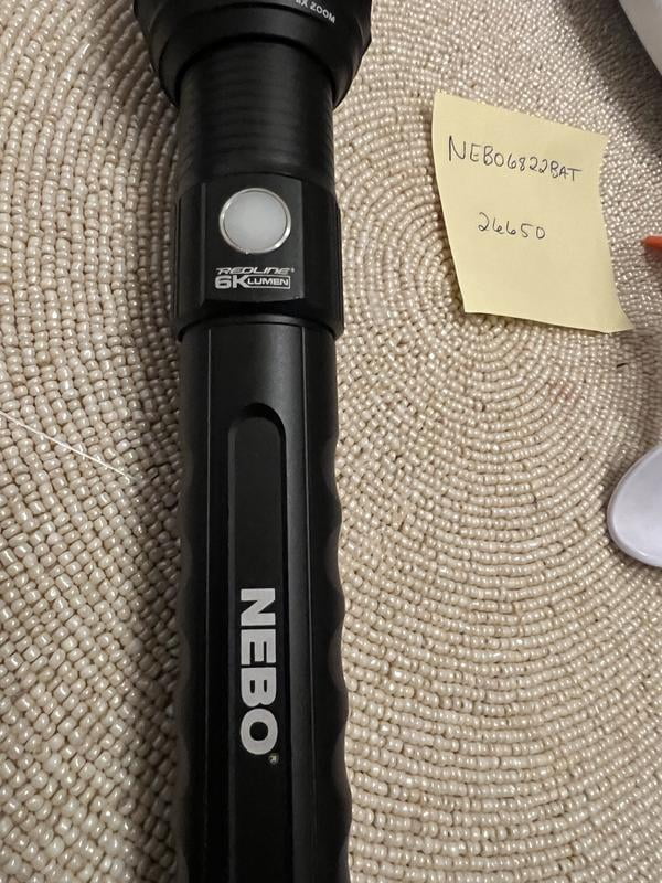 nebo flashlight 6k Customer reviews for NEBO Redline 6K 6000-Lumen LED Rechargeable Bright  Flashlight For EDC, Camping, Hunting, Hiking, Tactical With 4X Zoom, 4  Light Modes, Waterproof, Power Bank, Black