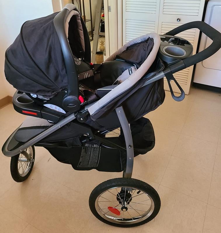 Customer reviews for Graco FastAction Fold Jogger Stroller with Quick  Connect and Large Storage, 37 lbs, Gotham | Walmart.com