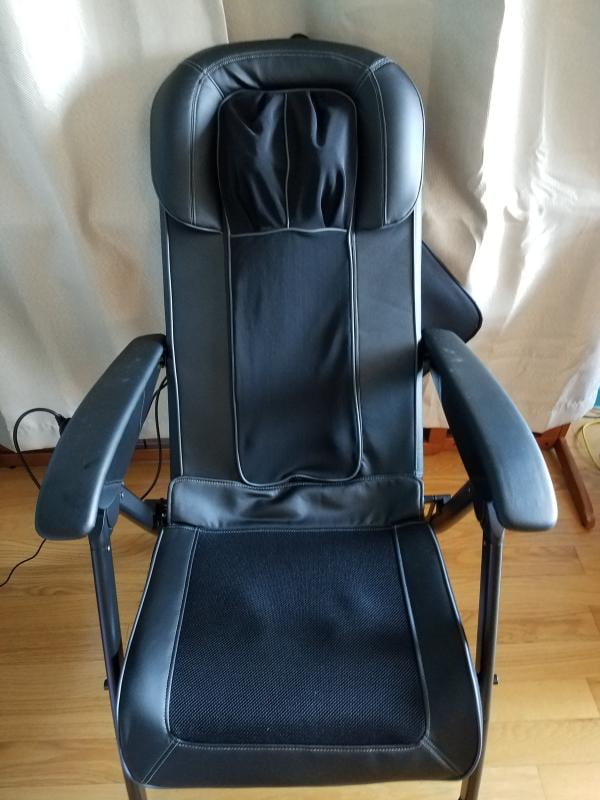 Homedics Fold Away Massaging Shiatsu Lounge Chair In Brown Walmart Com Walmart Com