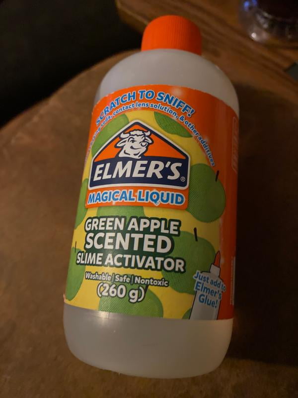 Elmers Slime Activator  Magical Liquid for Scented Slime, Green Apple,  8.75 oz. Bottle 