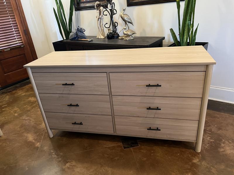 signature design by ashley cielden 6 drawer dresser in tan Cabinella Dresser
