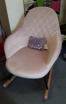 little seeds monarch hill dahlia upholstered nursery rocker