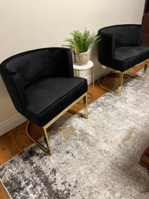 Meridian Furniture Inc Gianna Velvet Dining Chair Walmart