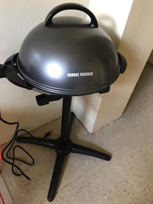 George Foreman 15 Serving Indoor Outdoor Electric Grill Gun Metal Gfo240gm Walmart Com Walmart Com