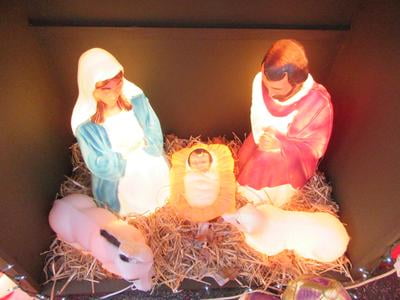walmart outdoor christmas nativity sets