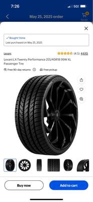 Lexani LX-Twenty Performance 265/30ZR20 94Y XL Passenger Tire Fits Lexani LX-Twenty Performance 265/30ZR20 94Y XL Passenger Tire Fits