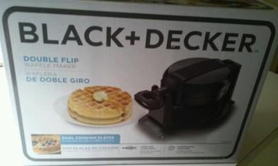 black & decker double flip waffle maker