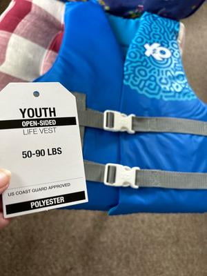 X2O Universal Youth Open-Sided Life Vest and Jacket, 50lbs - 90lbs