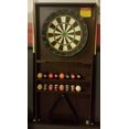 thumbnail interactive-video image 1 of Barrington 7.5 Ft Pool Table Set With Billiard Cue Rack & Dartboard – Tan Finish 1 of 4