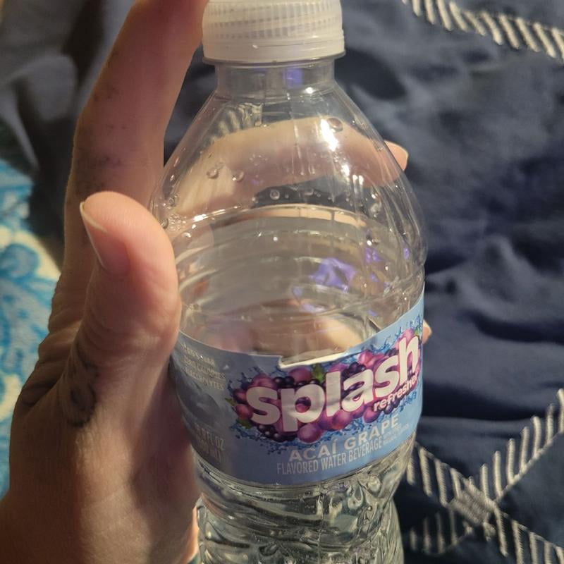 Splash, Water, 8 fl oz, 24 Pack Plastic Bottles, Acai Grape