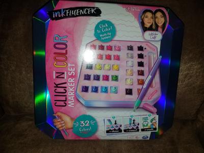 Inkfluencer We Wear Cute Click N Color Marker Set Activity Kit With 32 Click On Marker Tips Walmart Com Walmart Com