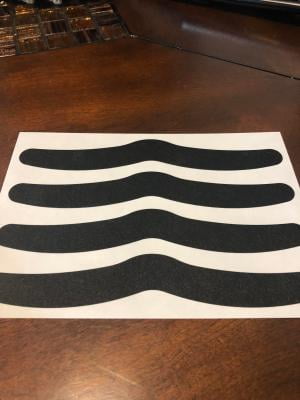 Mueller No-Glare Premium Glare-Reducing Strips, Black, 12 Count