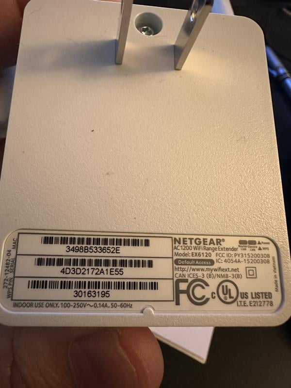 Netgear EX6120 IEEE 802.11ac 1.17 Gbit/s Wireless Access