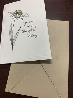 Hallmark Biglietto Di Condoglianze "Our Thoughts Are With You" – Formato Medio Con Foglio Oro - 2