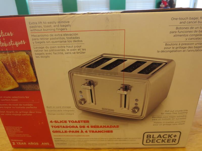 Black & Decker ET304-B5 4 Slice 1800 Watts S/Steel Toaster
