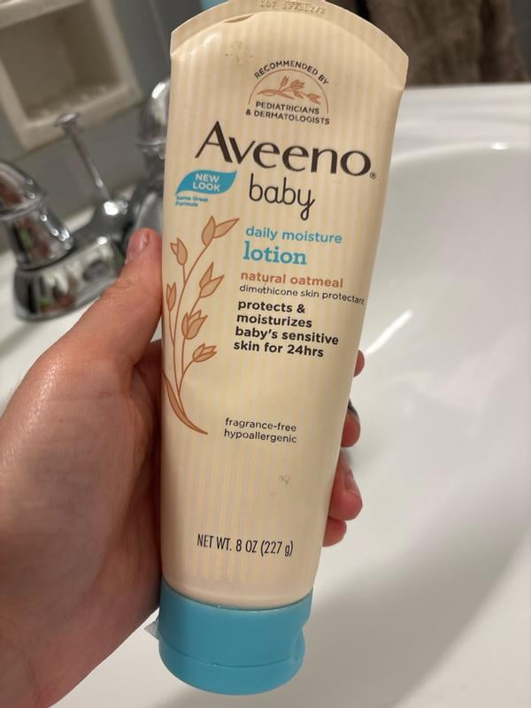 Aveeno Baby Moisture Lotion with Oatmeal, Fragrance-Free, 18