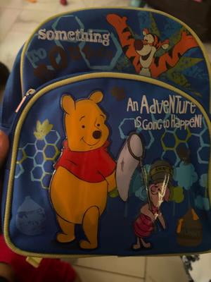 Winnie the Pooh Tigger Large School Backpack Blue Flowers  display picture 1