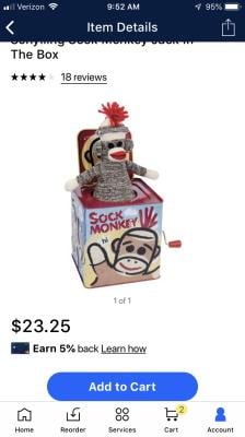 sock monkey jack in the box walmart