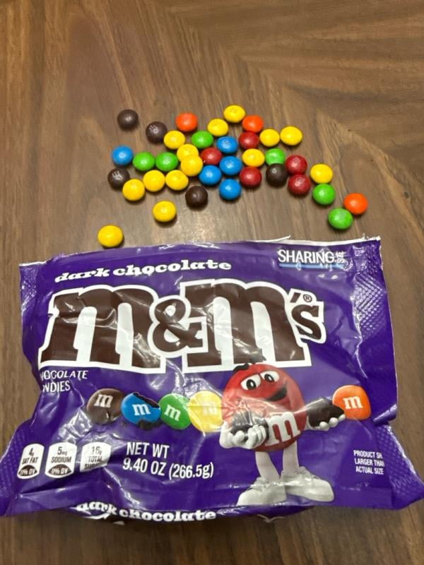 M&M's Dark Chocolate Candy, 50% Cacao, 19.2 oz Resealable Bag - 2