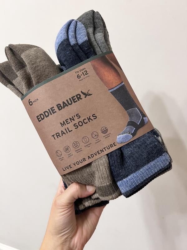 Eddie Bauer Men's 6-Pack Trail Sock - Samsclub.com