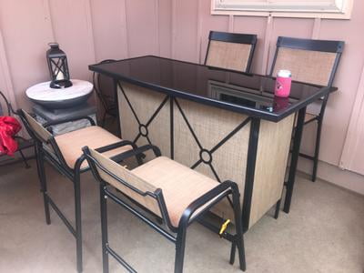 Mainstays palmerton landing bar height patio dining set sale