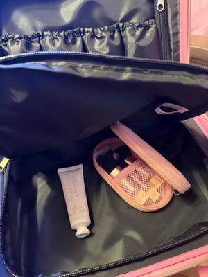 Customer reviews for Hard Shell Cosmetic Travel Case, Pink, 1