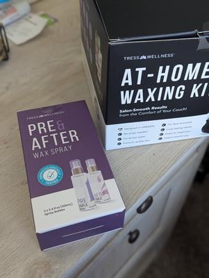 Tress Wellness Waxing Hair Removal Prep and Aftercare Kit, Pre-Wax