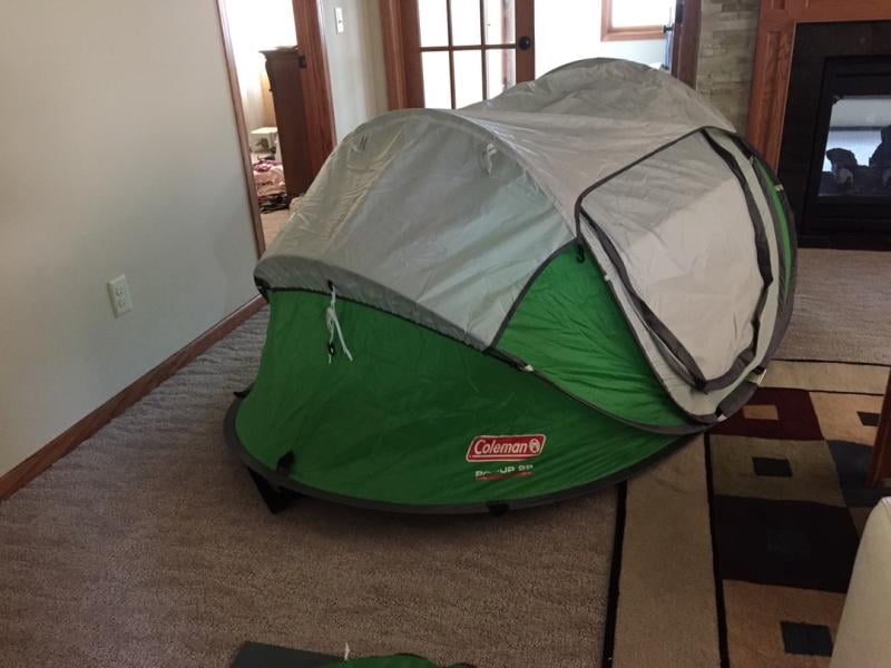 Coleman 2P POP-UP TENT グリーン　used Used Coleman POP-UP EXPANSIBLE 1 & 2 Man Tent Green 2-person