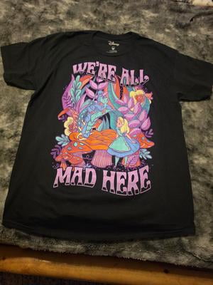 Alice in Wonderland, Men's and Big Men's Graphic Tee, XL, All Mad