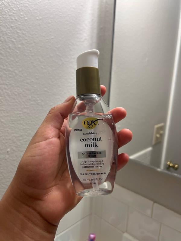 OGX Nourishing Coconut Milk Anti-Breakage Serum 4 oz (Pack of 4