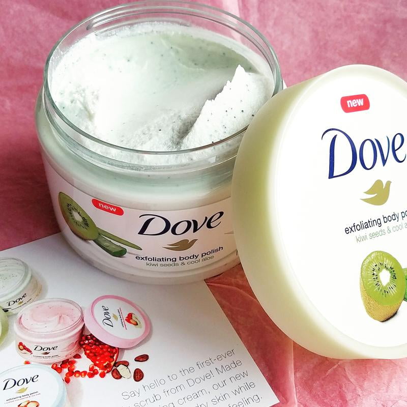 dove exfoliating body polish body scrub kiwi & aloe
