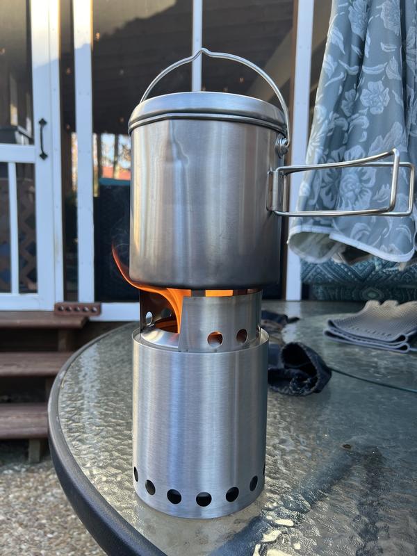 Solo Stove Titan + 1,8L Pan Set – Compacte Houtkachel Voor Kamperen En Survival | Snel Koken Op Natuurlijke Brandstoffen