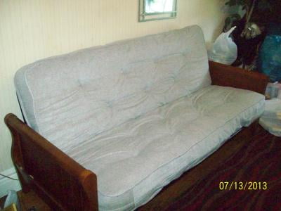 Dhp Wood Arm Futon With Espresso Finish And 8 Coil Mattress Dhp Wood Arm Futon With Espresso Finish