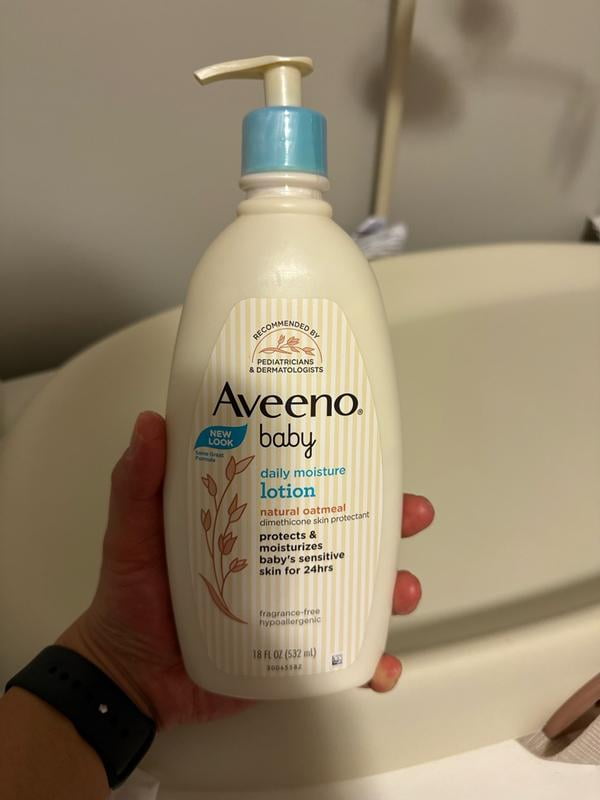 Aveeno Baby Moisture Lotion with Oatmeal, Fragrance-Free, 18