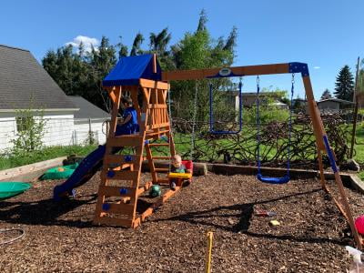 saddlebrook wooden swing set