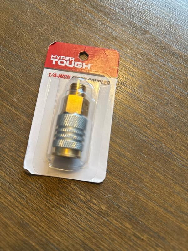 Hyper Tough 1/4 inch MNPT Universal Air Line Coupler Brass Steel