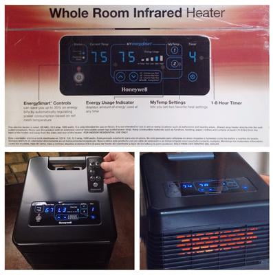 Honeywell My Energysmart Infrared Heater Hz 980 Walmart Com
