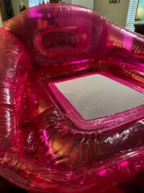Intex Inflatable Pink Transparent Pool Lounge Mat, 41