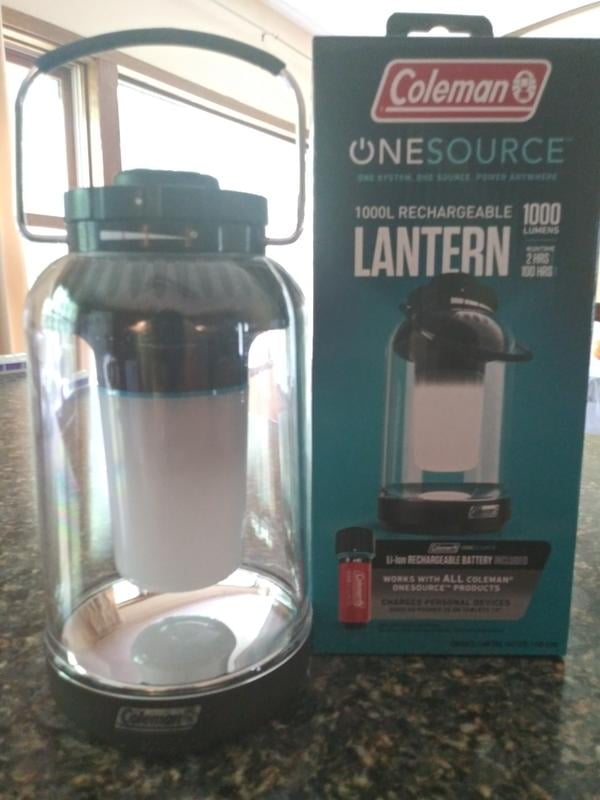 Coleman OneSource 1000 Lumens LED Lantern & Rechargeable Lithium