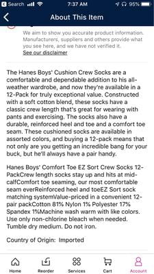 Hanes - Hanes Boys Socks, 10 Pack Crew (Little Boys & Big ...